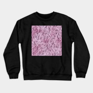 Rose Pink Fur Design Crewneck Sweatshirt